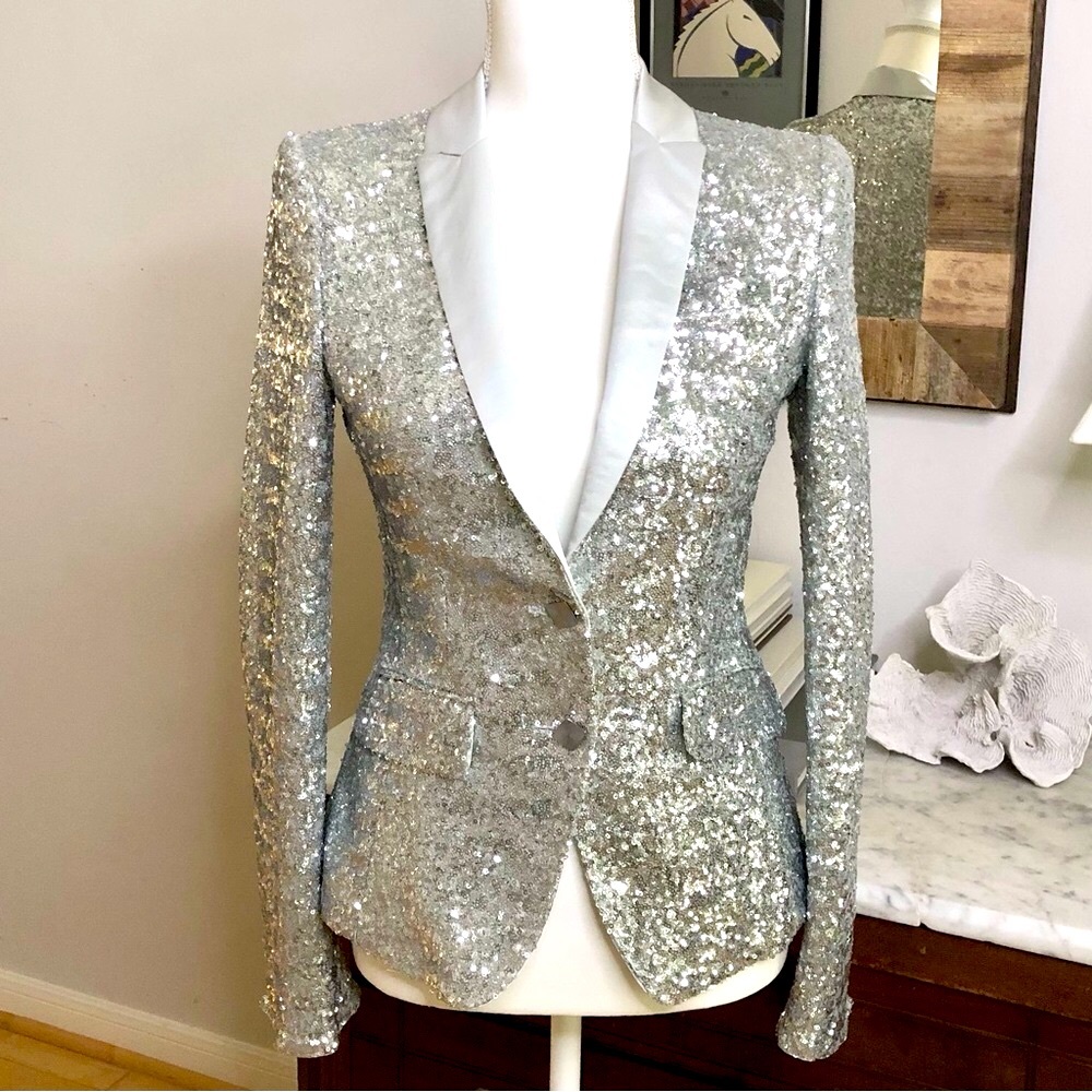 DRYKORN for beautiful people Sequined Fitted Luxury Tailored Jacket